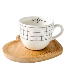 Xícara de Chá Porcelana Grid Café - comprar online