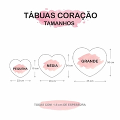 Tábua em Forma de Coração Love - comprar online