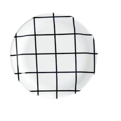 Prato Pão Porcelana Grid 16cm