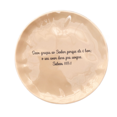 Prato Sobremesa Porcelana Salmo 118