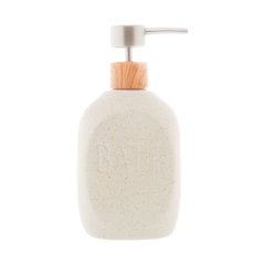 Porta Sabonete Líquido em Cerâmica Granilite Bath Branco 430ml (5686)