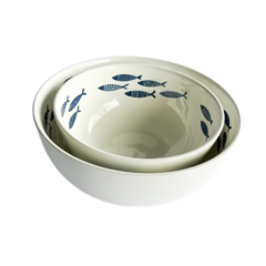 Bowl Porcelana Peixes 1200ml - comprar online