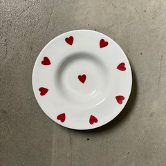 Pratinho Porcelana Finger Red Heart 11,5cm na internet