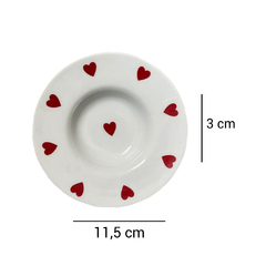 Pratinho Porcelana Finger Red Heart 11,5cm - comprar online