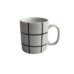 Caneca em Porcelana Estampa Grid 250ml