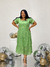 Vestido Plus Size Lese Algodao Max Midi Liza Verde - comprar online