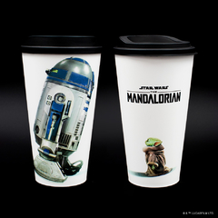 Vaso Tapa Café - The Mandalorian - Grogu & R2-D2 - comprar online