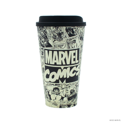 Vaso Tapa Café - Marvel Comics White