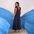 Vestido Ana Clara Azul Marinho na internet