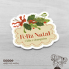 Adesivo Personalizado Natal Folhagens - 00009