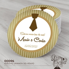 Adesivo Personalizado Gravata do Noivo - 00096