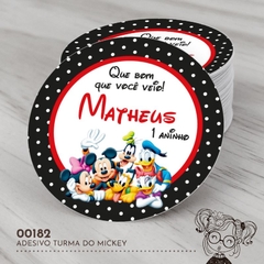 Adesivo Personalizado Turma do Mickey - 00182