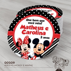 Adesivo Personalizado Mickey e Minnie - 00209