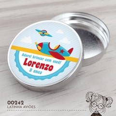 Latinha Personalizada Aviões - 00242