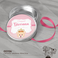 Latinha Personalizada Ursinha Princesa - 00326 - comprar online