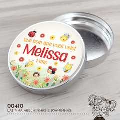 Latinha Personalizada Abelhinhas e Joaninhas - 00410