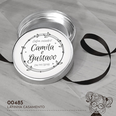 Latinha Personalizada Casamento Floral - 00485 - comprar online