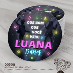 Adesivo Personalizado Balada Neon - 00502