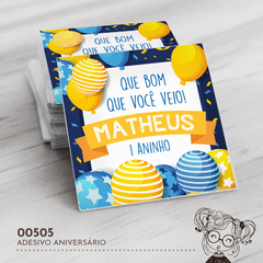 Adesivo Personalizado Aniversário - 00505 - comprar online