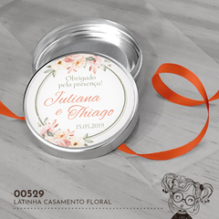 Latinha Personalizada Casamento Floral - 00529 - comprar online