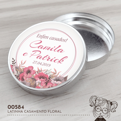 Latinha Personalizada Casamento Floral - 00584