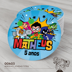 Adesivo Personalizado Jovens Titãs - 00603