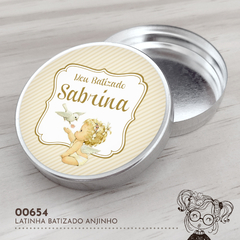 Latinha Personalizada Batizado Anjinho - 00654