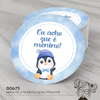 Adesivo Personalizado Chá Revelação Pinguins - 00675