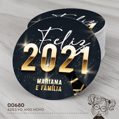 Adesivo Personalizado Ano Novo - 00680