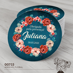 Adesivo Personalizado Floral - 00733