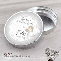 Latinha Personalizada Batizado Anjinho - 00737