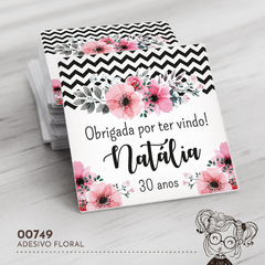 Adesivo Personalizado Floral - 00749 - comprar online