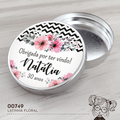 Latinha Personalizada Floral - 00749