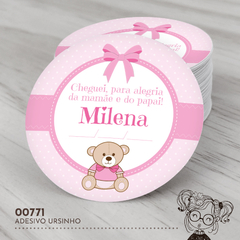 Adesivo Personalizado Ursinho - 00771