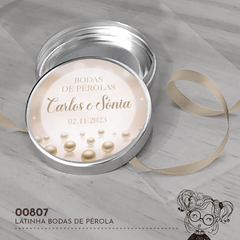 Latinha Personalizada Bodas de Pérolas - 00807 - comprar online