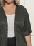 Imagem do Cardigan Plus Size Kimono Feminino de Malha Canelada Premium Elegante