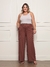 Calça Pantalona Plus Size Malha Canelada Feminina Adulto Cintura Alta - Vida Modas Oficial