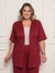 Cardigan Plus Size Kimono Feminino de Malha Canelada Premium Elegante