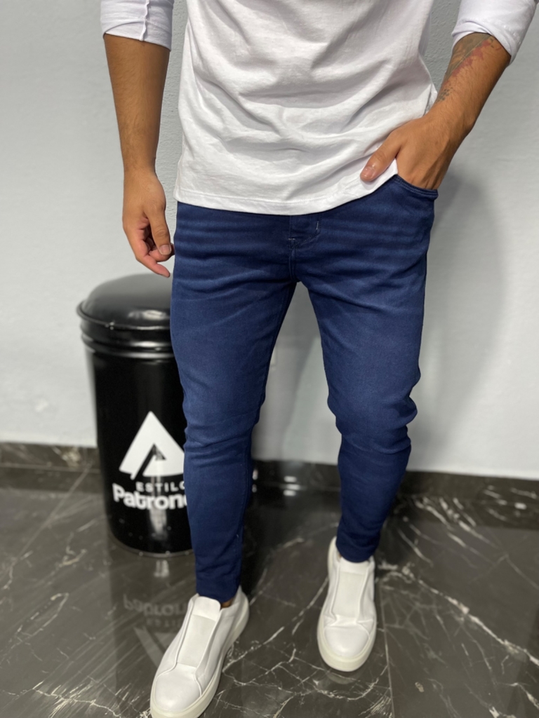 Calça jeans Masculina azul marinho Claro