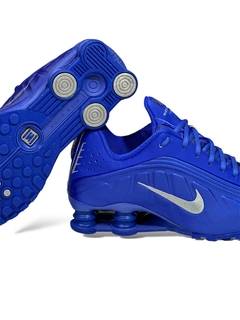 Nike Shox R4 Racer Blue Metallic Silver (Women s)/HJ7303 - comprar online