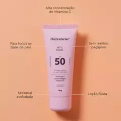 Imagem do Protetor Solar Vit C Facial FPS 50 HIDRABENE 40 g