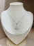 Collar acero blanco strass