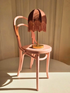 Pantalla para lámpara de mesa o velador - Alfonsina terciopelo en internet