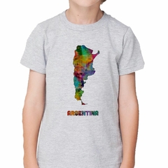 Imagen de Remera Argentina Cultura Mapa Watercolor