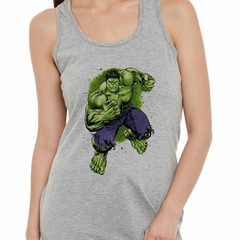 Musculosa Deportiva Hulk Art Verde Marvel Fuerza Dibujito