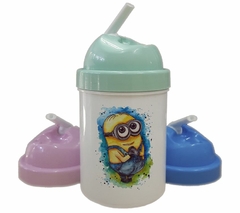 Cantimplora Minions Watercolor Dibujito Amarillo Art