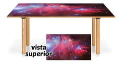 Vinilo Para Mesa Cosmos Galaxia Constelacion Fucsia Pink