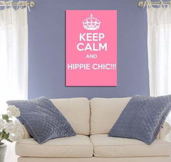 Cuadro Keep Calm Hippie Chic Life Frases