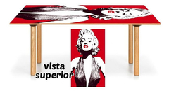 Vinilo Para Mesa Marilyn Monroe Sexy Diva Red