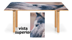 Vinilo Para Mesa Lobo Canino Animal Salvaje Perro #1